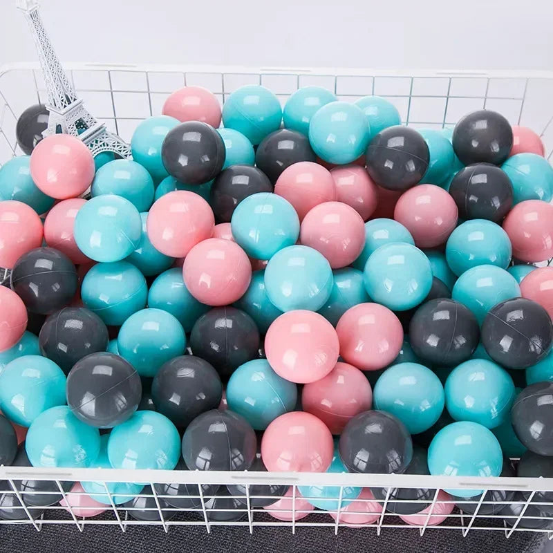 50 Uds. Bolas de plástico de colores para bebé, piscina de agua, pelota de ola oceánica, piscina para niños con aro de baloncesto, casa de juegos, tiendas de campaña al aire libre, accesorios de juguete