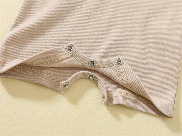 Pelele para bebé, ropa de verano, pijamas finos para bebé, mono de manga corta, ropa acanalada, trajes elásticos de punto para niña
