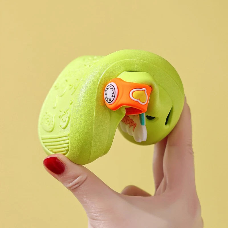 Zapatillas de baño para chico, sandalias de dinosaurio de dibujos animados, sandalias de verano para niño y niña, zapatillas antideslizantes de plástico suave para jardín