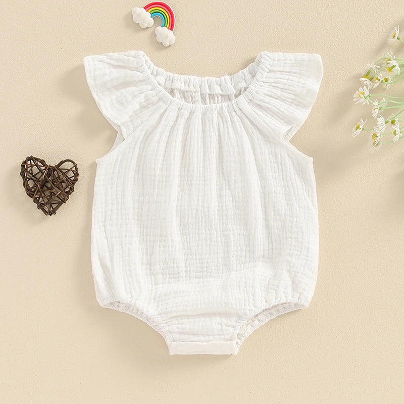 Pudcoco-Pelele de lino y algodón para niñas recién nacidas, sin mangas, con hombros descubiertos, sólido, ropa de verano, informal, de 0 a 24 meses