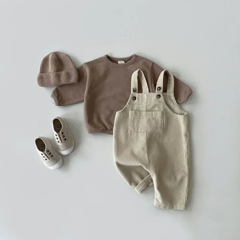 2023 Newborn Clothes Boy's Corduroy Jumpsuit Autumn Winter Jumpsuits Girl's romper Casual Bib Pants Overalls Baby kids clothes