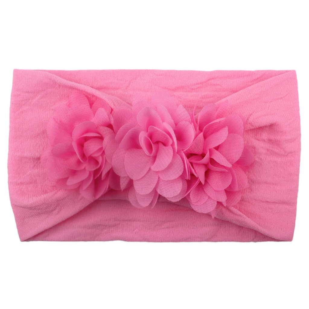 Vendaje para el cabello, diadema con lazo, turbante para niños recién nacidos, accesorios para niñas, flor Floral, elástico liso suave