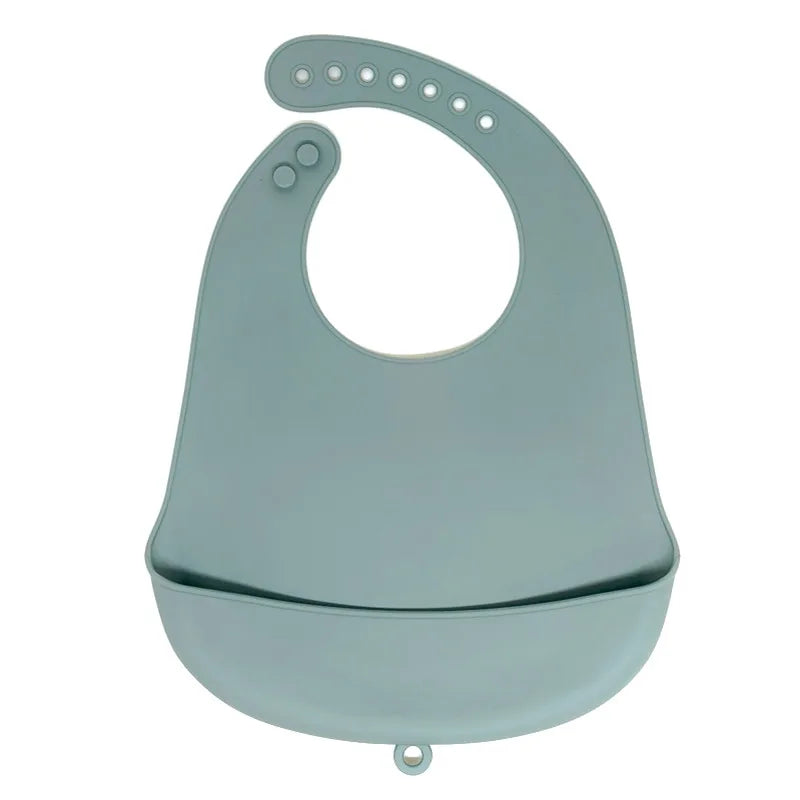 Baberos de silicona para comer para bebés, Baberos para bebés fáciles de limpiar, toalla babeante, Baberos impermeables de silicona para niños