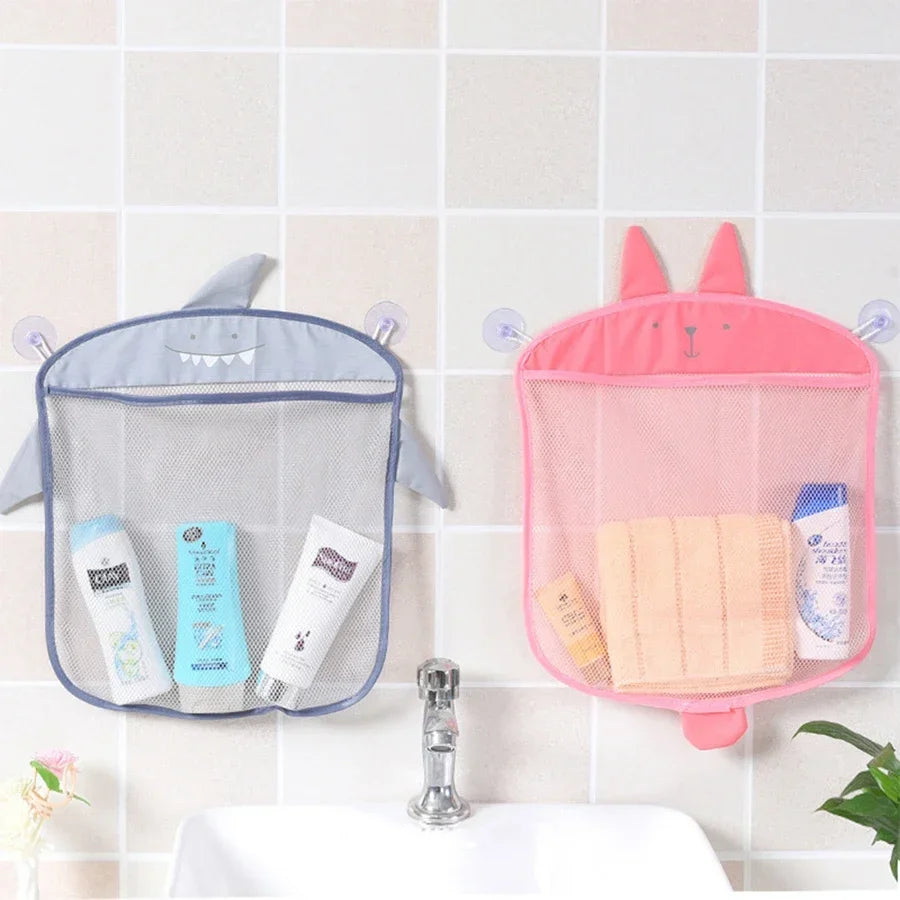 Juguete para Baby Shower, bolsa de almacenamiento de juguetes con forma de rana y pato, ventosa fuerte, bolsa de juego para Baby Shower, organizador de baño, juguete de agua