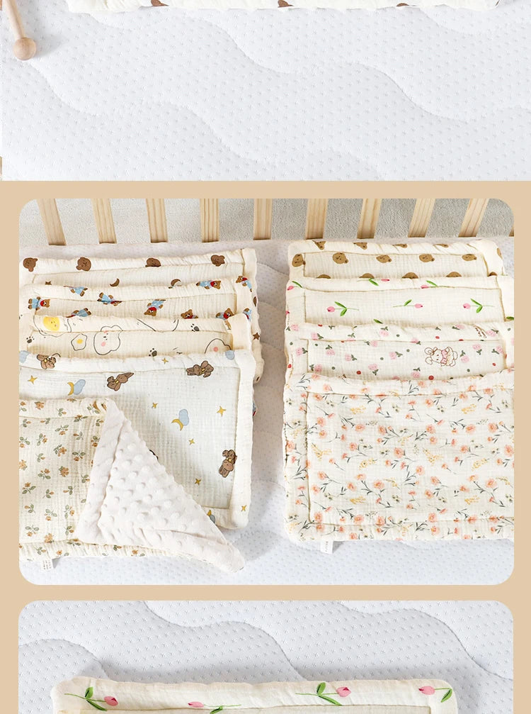 Almohadillas para recién nacido, almohada Universal de algodón transpirable, absorción del sudor, 0 a 6 meses