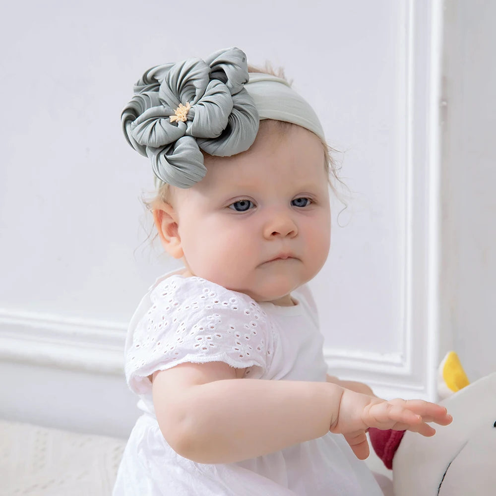 1 Uds. Diadema para recién nacidos y niños pequeños, diadema de nailon suave para niñas, accesorio para el cabello Adorable elástico para uso diario, paquete individual
