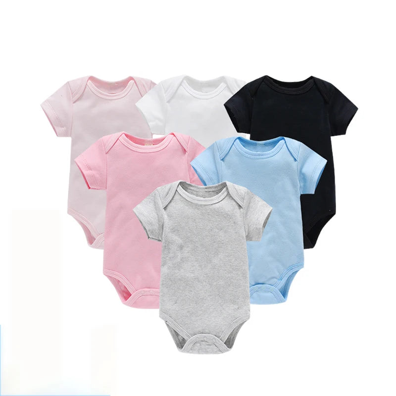 Ropa de bebé, Body para niño/niña, ropa de verano, pelele de Color sólido, mono de algodón suave para recién nacidos, novedad de 2024