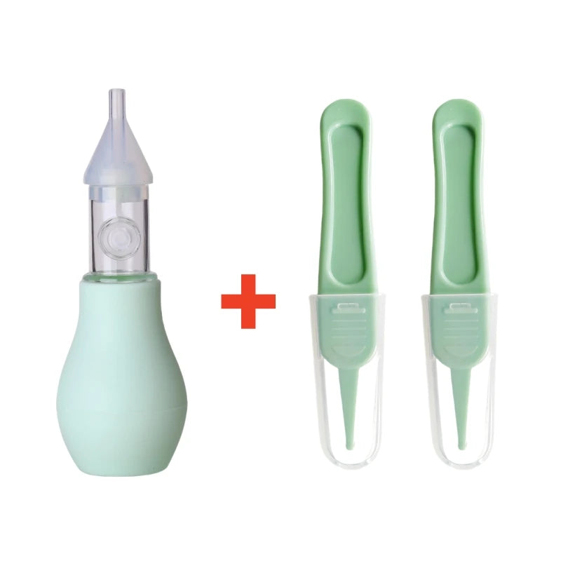 Aspirador Nasal de silicona para bebé, bomba de succión, limpiador de nariz, dispositivo de limpieza de nariz relajante, herramientas de limpieza Nasal