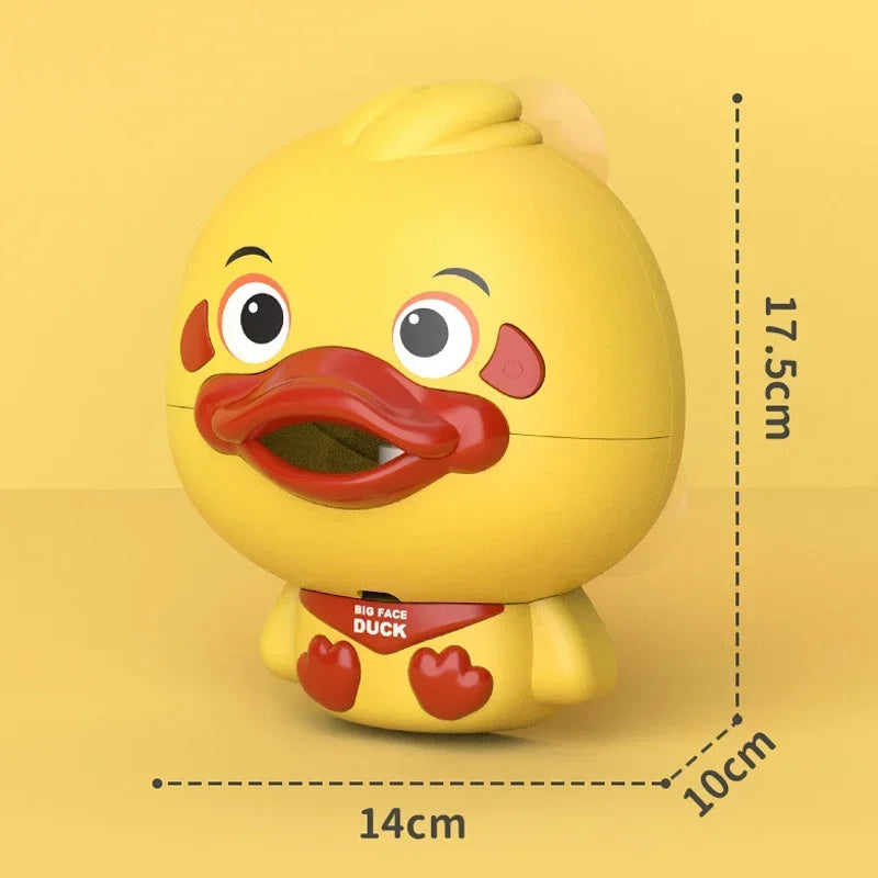 Juguete de baño de pato de burbujas para bebé, divertido fabricante de burbujas para baño para niños pequeños, piscina, bañera, máquina de jabón, juguetes de baño para niños