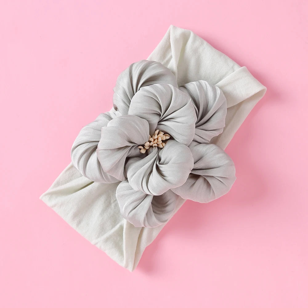 1 Uds. Diadema para recién nacidos y niños pequeños, diadema de nailon suave para niñas, accesorio para el cabello Adorable elástico para uso diario, paquete individual