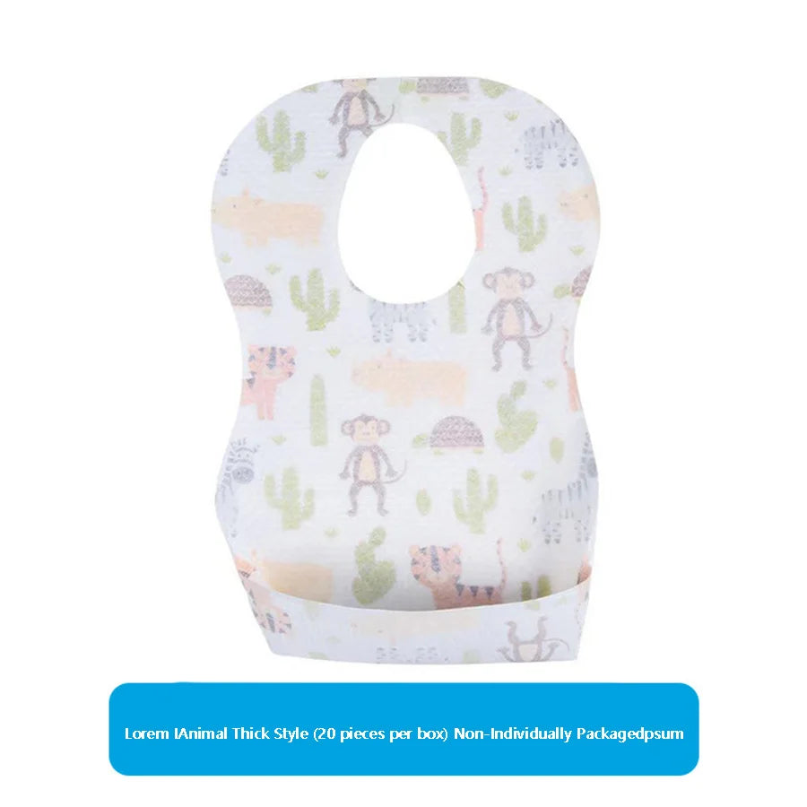 Babero desechable para bebé, servilleta para saliva, bolsa de comida para niños, sin lavado, impermeable, antisuciedad, artefacto para comer, portátil, súper suave