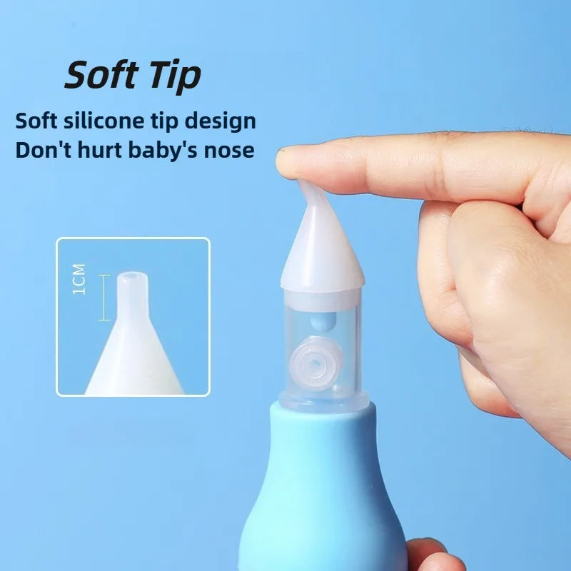 Aspirador Nasal de silicona para bebé, bomba de succión, limpiador de nariz, dispositivo de limpieza de nariz relajante, herramientas de limpieza Nasal