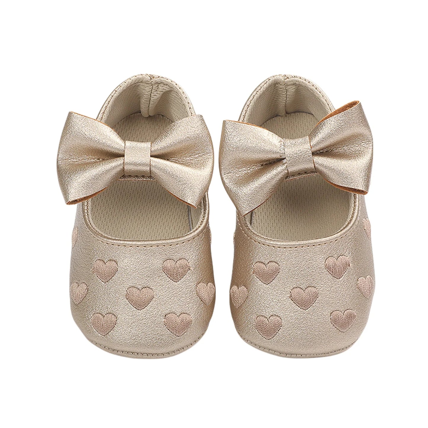 Pudcoco-zapatos planos de piel sintética para niñas, mocasines bonitos con decoración de lazo de corazón, suela suave, antideslizantes, de verano