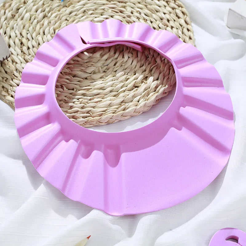 Gorro suave para Baby Shower, gorro ajustable para lavar el cabello para niños, protección para los oídos, champú seguro para niños, ducha de baño, protege la cubierta de la cabeza