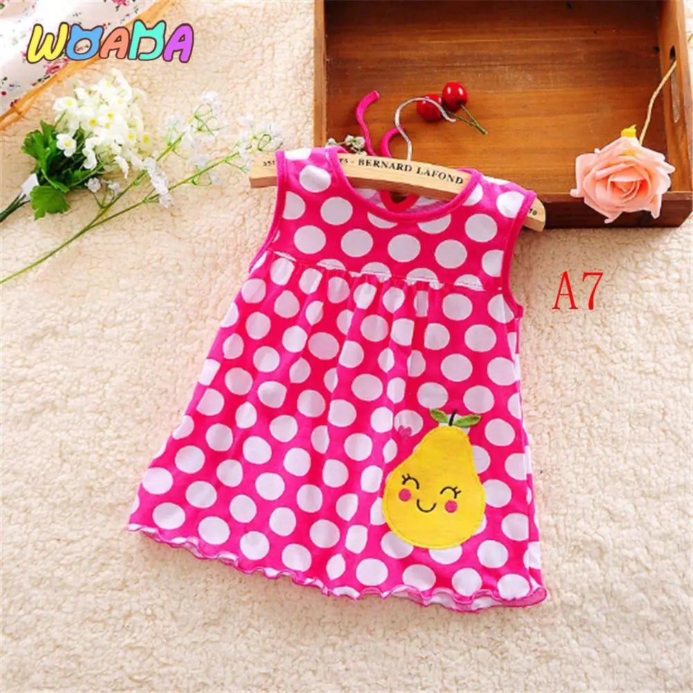 Vestido de algodón sin mangas para niñas, pelele para recién nacidos, traje Regular de línea A, novedad