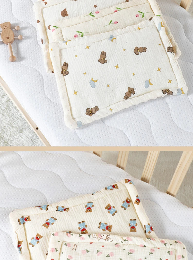 Almohadillas para recién nacido, almohada Universal de algodón transpirable, absorción del sudor, 0 a 6 meses