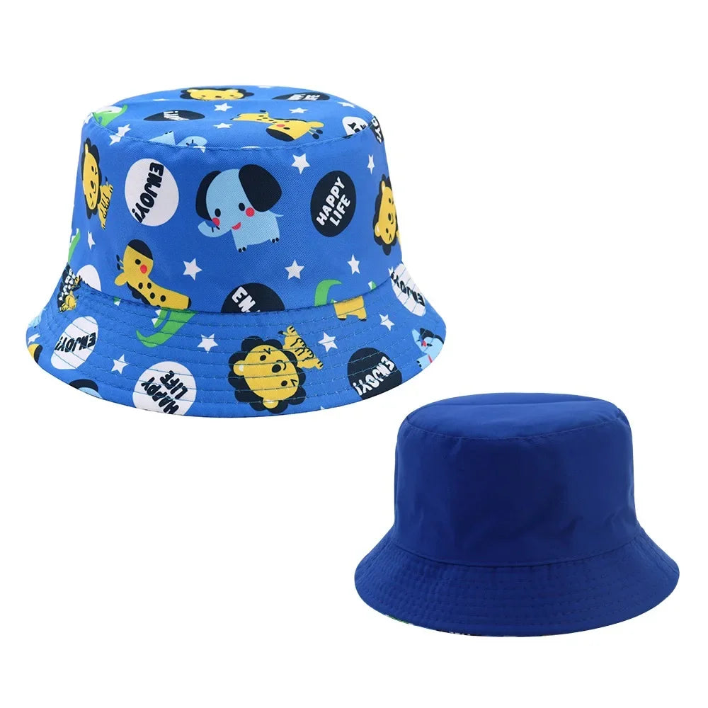 Sombrero de pescador de doble cara para bebé, bonito unicornio con letras bordadas, gorra de pescador para niños y niñas, sombrero para el sol para niño al aire libre para primavera y verano