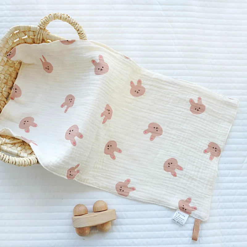 Toalla de muselina de algodón para la cara del bebé, paño largo para eructar para recién nacidos, toallas de mano para guardería, Baberos babeantes, toallita, artículos para bebé