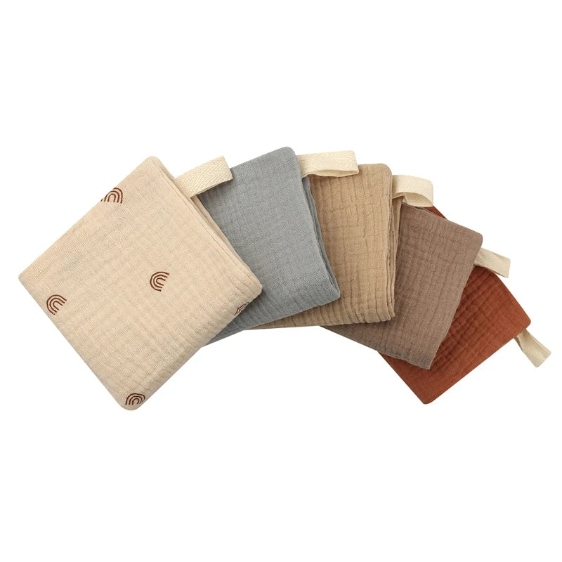 Toalla para bebé de 5 piezas, artículos para recién nacidos, cuadrados de muselina, baño de mano para recién nacido, toallas para la cara, gasa de algodón suave, toallita para bebé