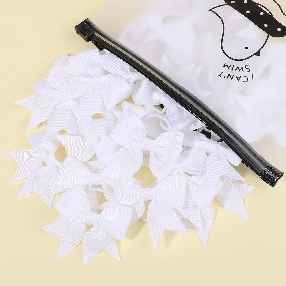 5/10/20 piezas Mini lazos sólidos bandas elásticas para el cabello niños niñas pequeña banda de goma cuerda para el cabello Cola de Caballo titular accesorios para el cabello
