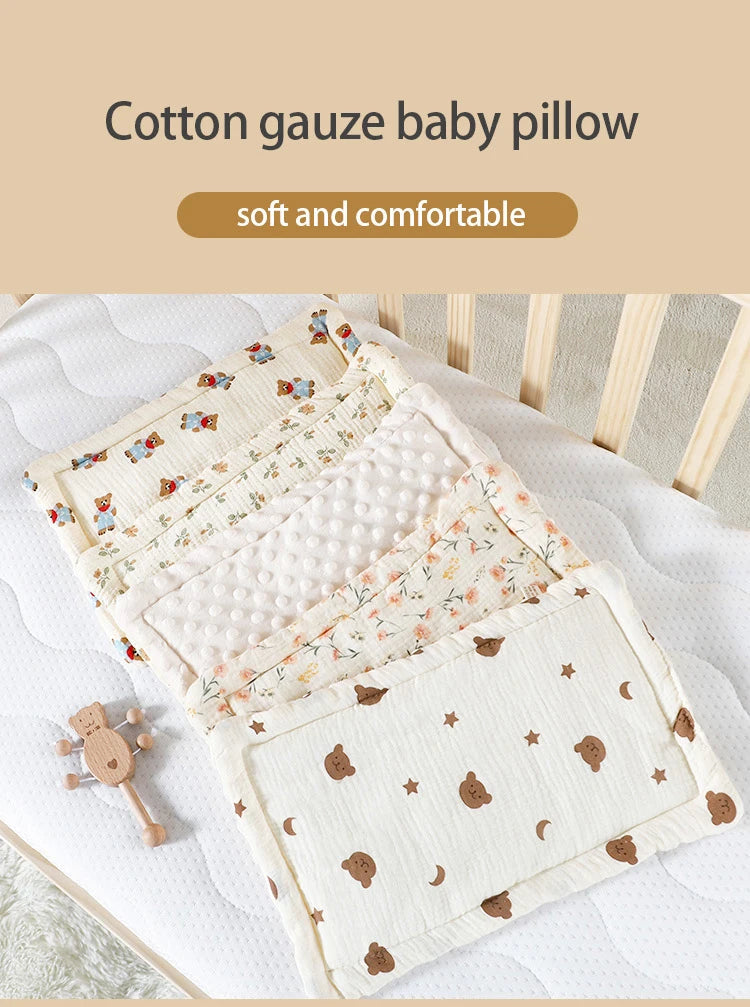 Almohadillas para recién nacido, almohada Universal de algodón transpirable, absorción del sudor, 0 a 6 meses