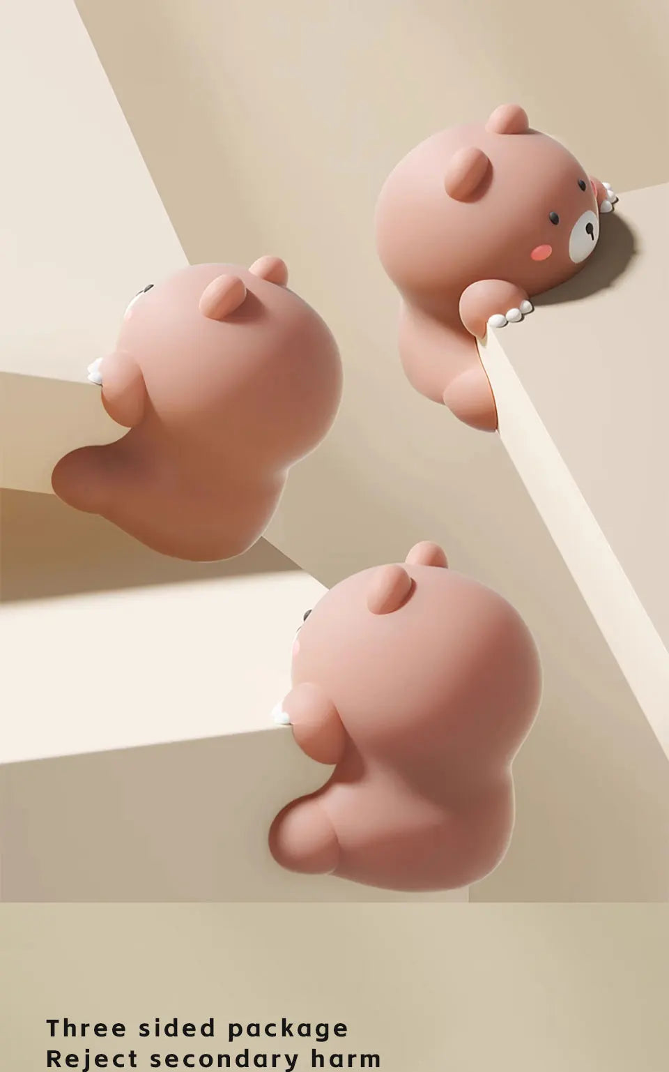 AIBEDILA niños silicona anticolisión ángulo dibujos animados lindo protección de seguridad esquina mesa pasta juegos de protección de seguridad para bebés