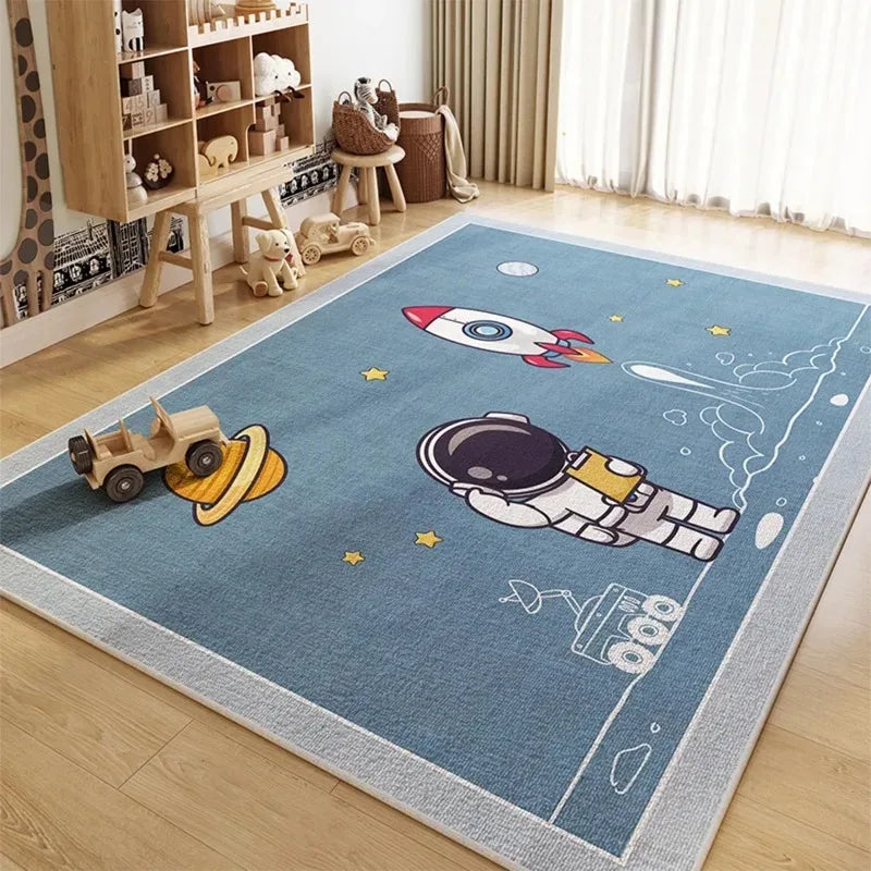 Alfombra de astronautas espaciales para sala de estar, decoración del hogar, sofá, mesa, alfombras de área grande, dormitorio, mesita de noche, alfombrilla para puerta de baño