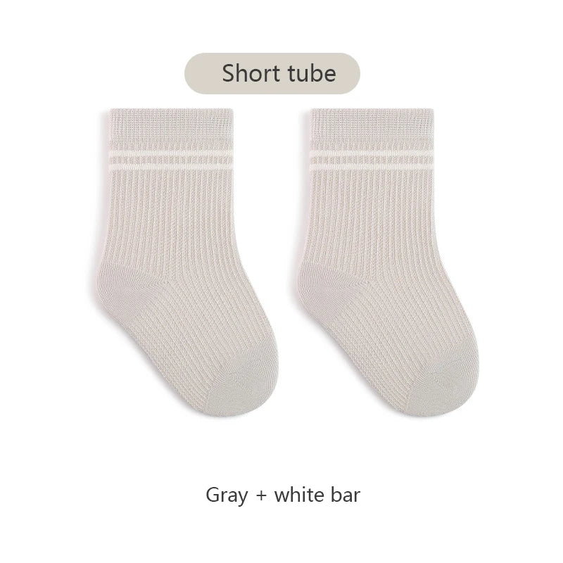 Calcetines de tubo largo para bebé, calcetines transpirables de verano para niños, medias de algodón suave para bebé, calcetines para bebés