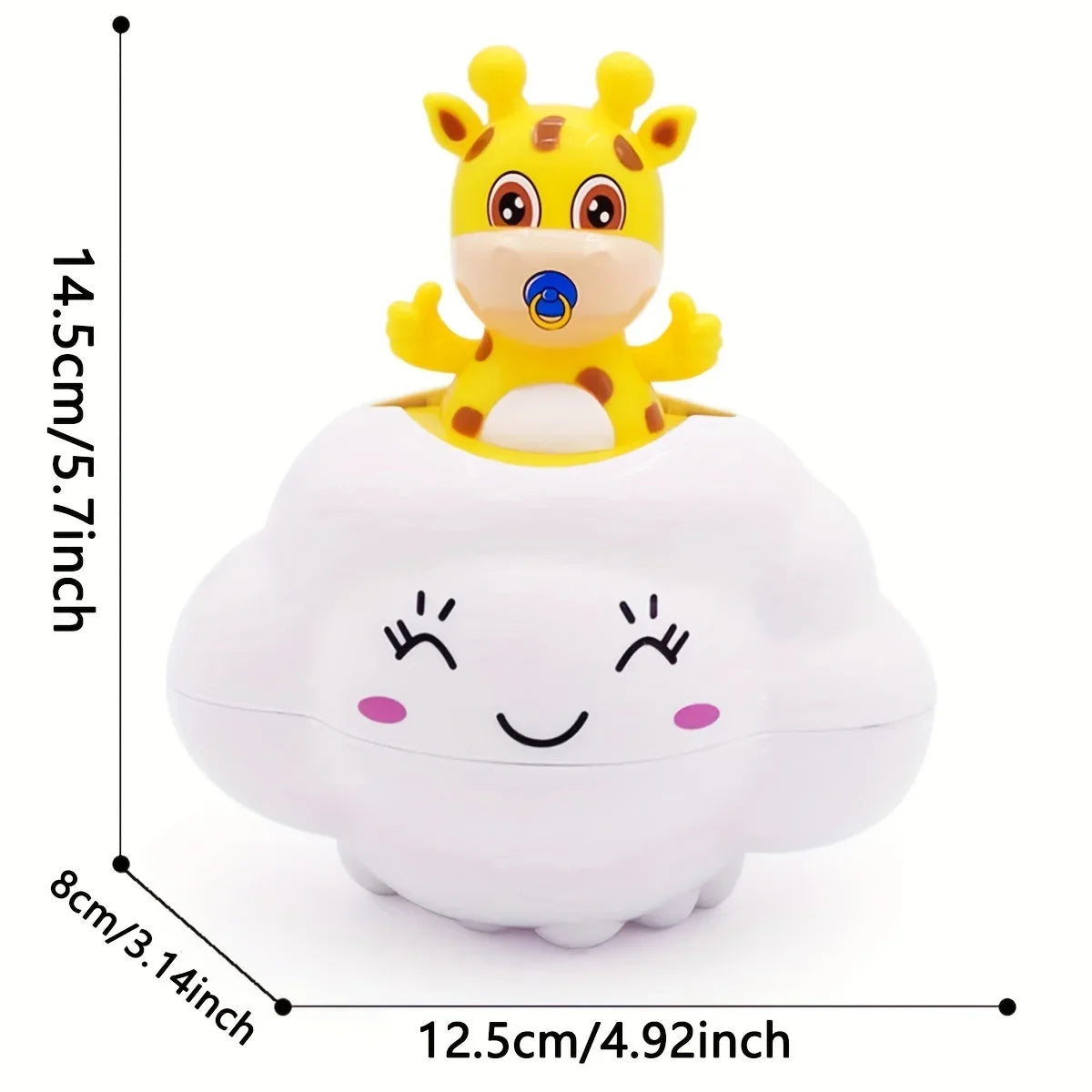 Juego de baño de dibujos animados para bebé, juguetes de baño de agua, nubes de lluvia, cerdito de ciervo, ducha de baño, juego de playa, clásico, educativo para niños, 1 ud.
