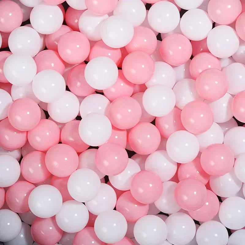50 Uds. Bolas de plástico de colores para bebé, piscina de agua, pelota de ola oceánica, piscina para niños con aro de baloncesto, casa de juegos, tiendas de campaña al aire libre, accesorios de juguete