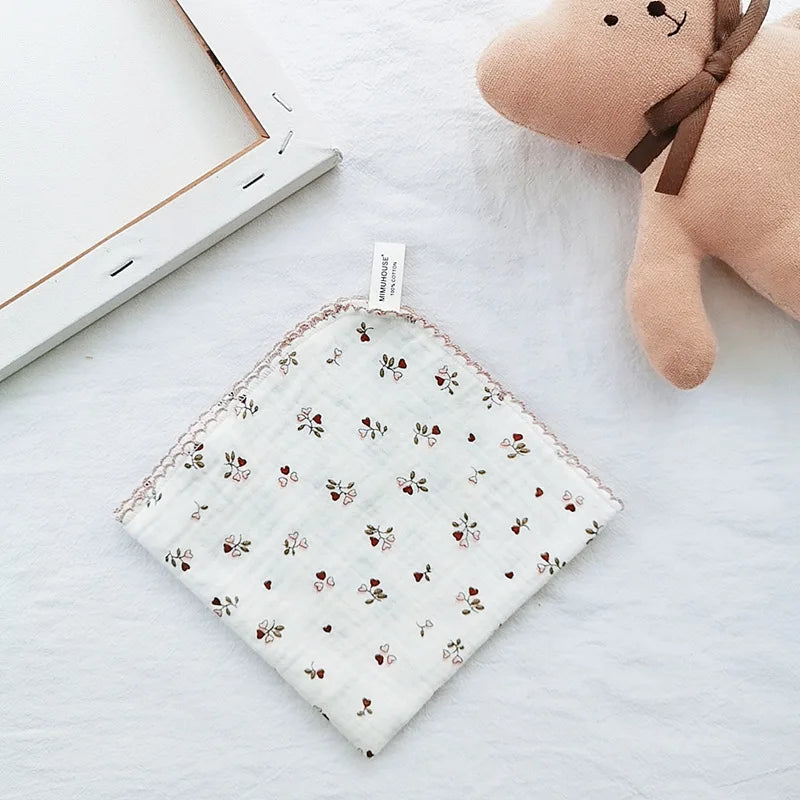 Toalla de algodón para la cara del bebé, artículos para bebé recién nacido, Baberos de muselina de 4 capas para bebé, pañuelo, toalla suave para Saliva, paños triangulares para alimentación y eructar