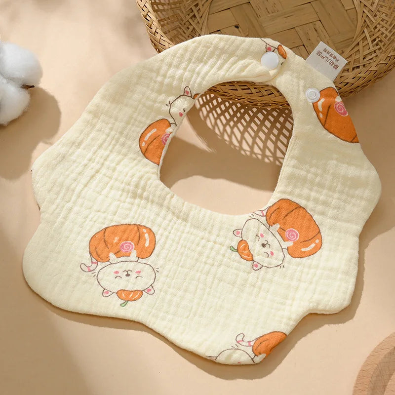 Babero de gasa de algodón para bebé, accesorios para bebés, delantal para bebé recién nacido, babero para alimentar, paños para eructar de muselina de 6 capas, toalla para Saliva para niños recién nacidos