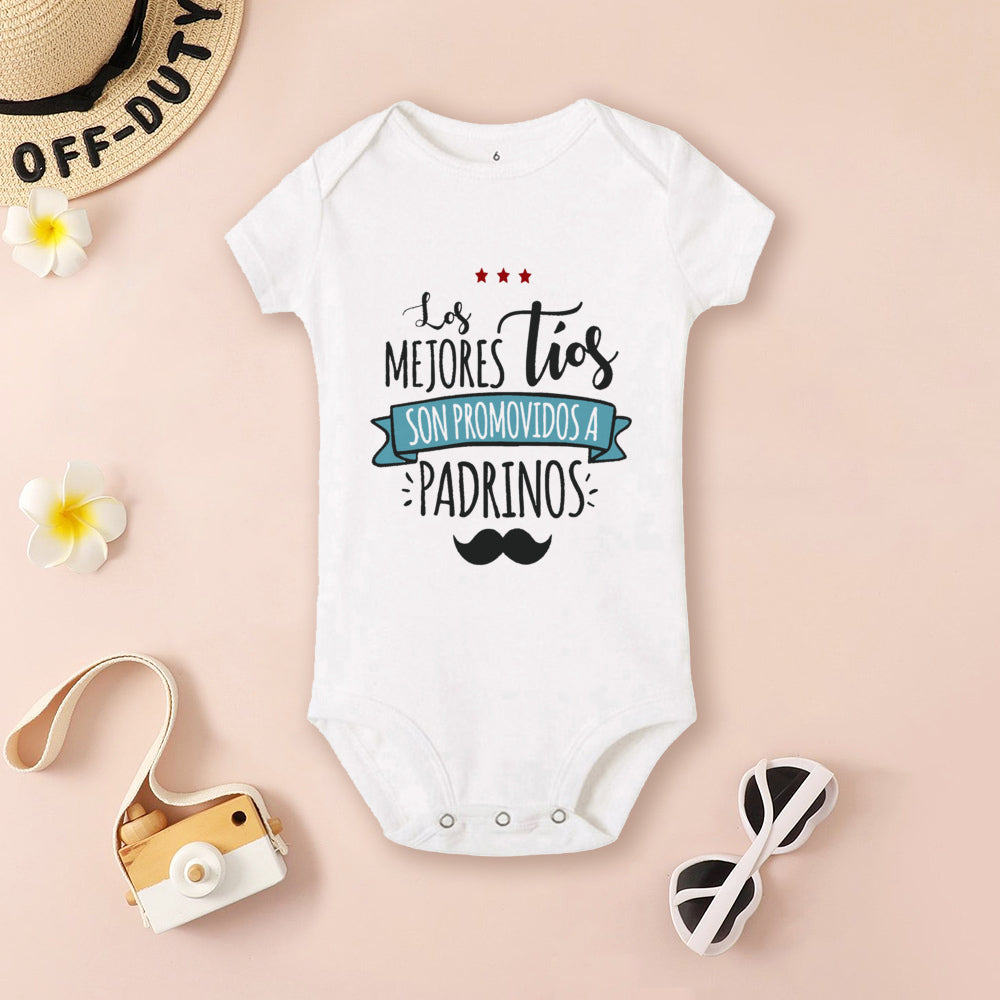 Be You Be My Godmother & Godfather-body con estampado para bebé, ropa de bautismo para Madrina Padrino, monos infantiles de verano