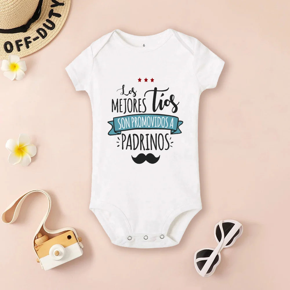 Be You Be My Godmother & Godfather-body con estampado para bebé, ropa de bautismo para Madrina Padrino, monos infantiles de verano