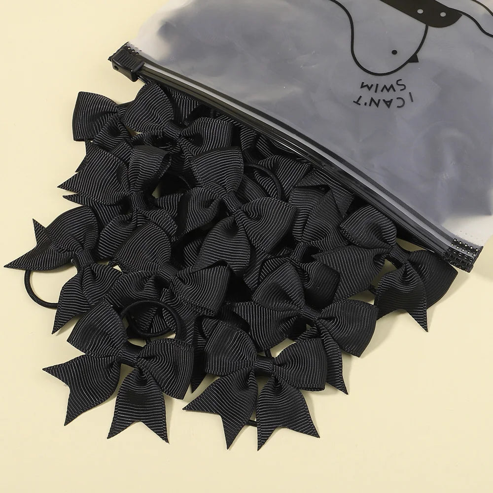 5/10/20 piezas Mini lazos sólidos bandas elásticas para el cabello niños niñas pequeña banda de goma cuerda para el cabello Cola de Caballo titular accesorios para el cabello