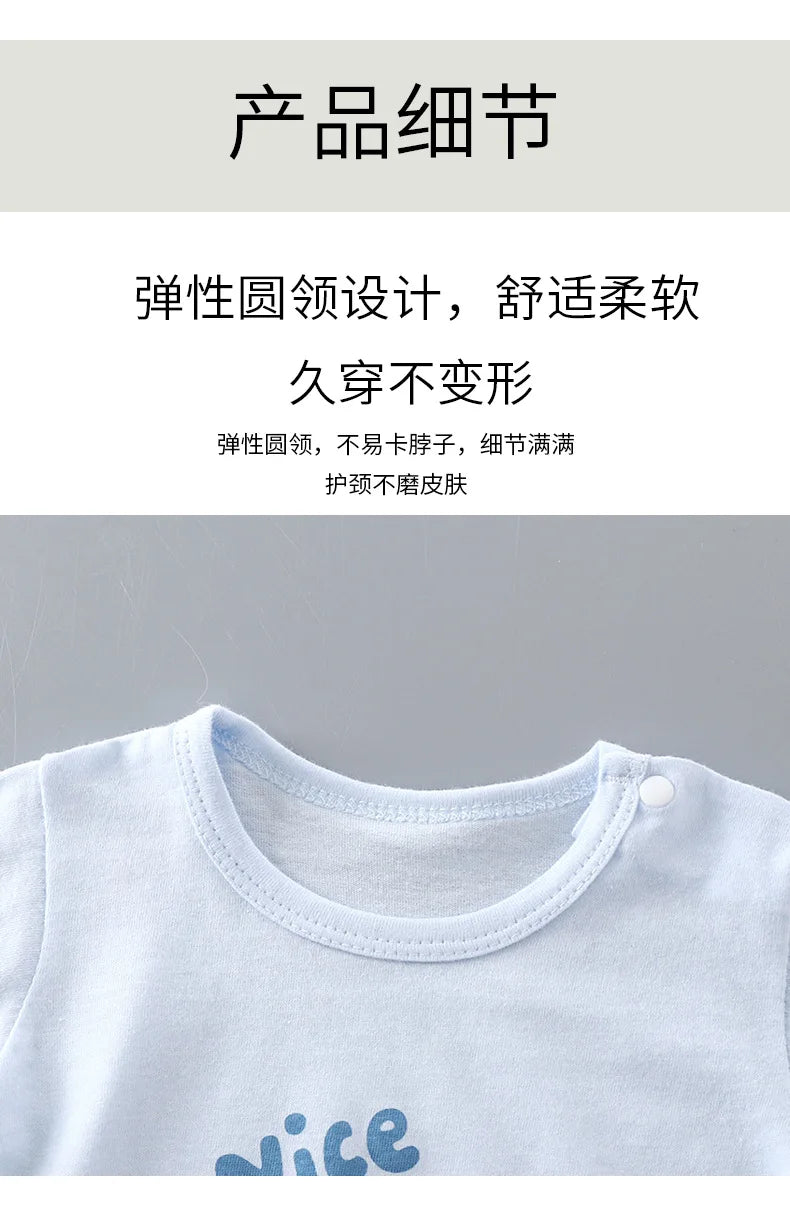 Ropa de una pieza de dibujos animados de verano para bebé, pelele de manga corta, ropa de escalada, monos para recién nacidos, mono para niño niña y niño