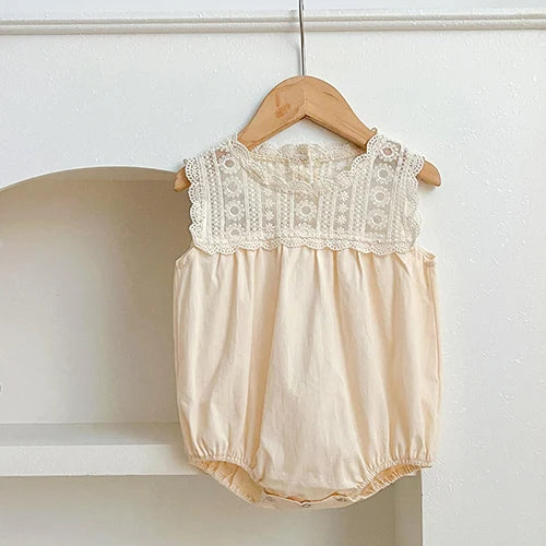 Body de verano para niña pequeña, mono sin mangas de algodón empalmado para niña recién nacida, ropa para niña de 0 a 24 meses, novedad de 2024