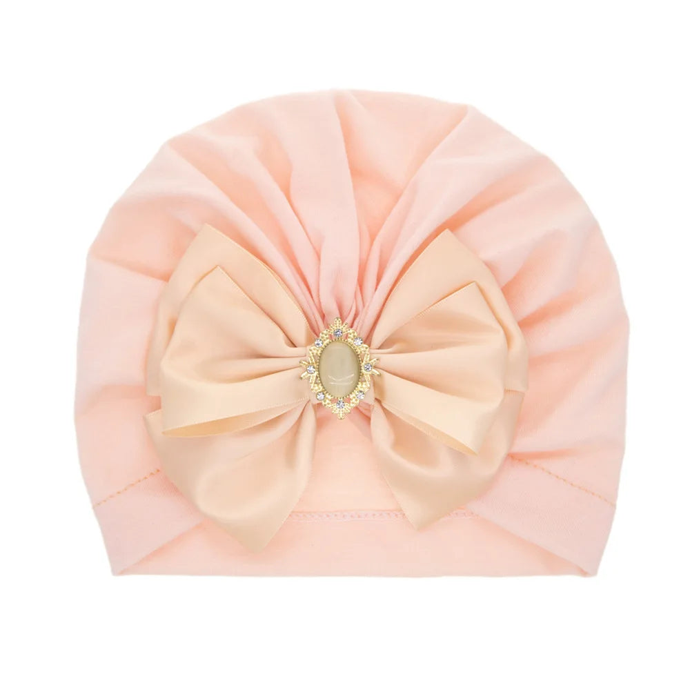 1 pieza, gorro estampado para bebé, gorro para niños, lazo para niñas recién nacidas, accesorios de fotografía de diamantes, gorro para primavera y otoño, accesorios infantiles