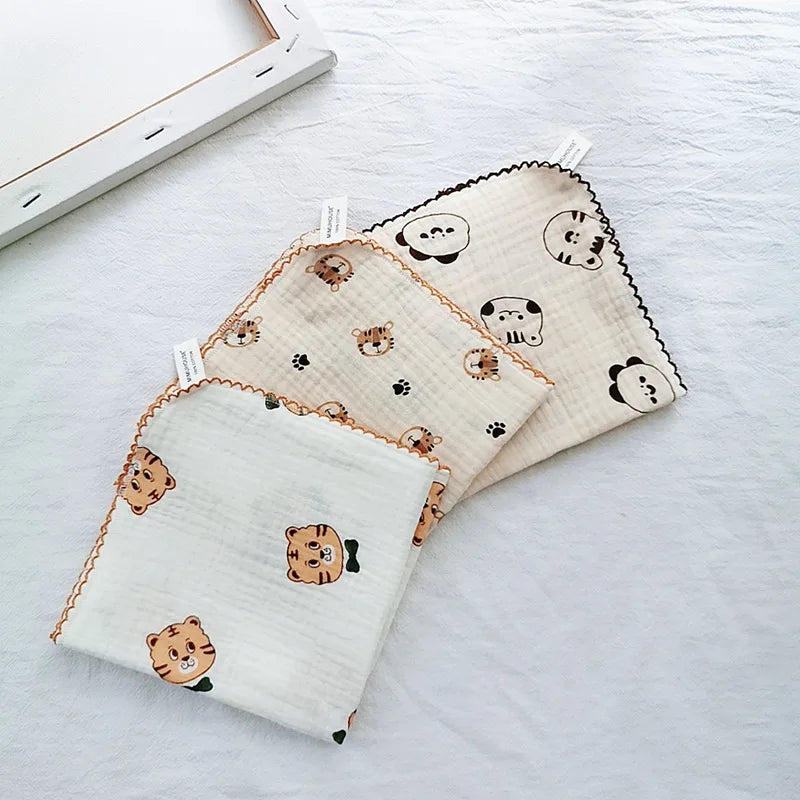 Toalla de algodón para la cara del bebé, artículos para bebé recién nacido, Baberos de muselina de 4 capas para bebé, pañuelo, toalla suave para Saliva, paños triangulares para alimentación y eructar