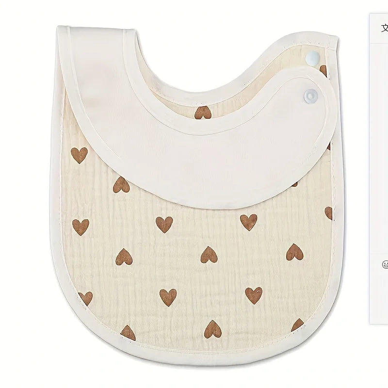 Baberos de gasa de algodón para bebé recién nacido, paños impermeables para eructar, bufanda estampada, toalla de Saliva para niño pequeño, material de alimentación, 2 uds.