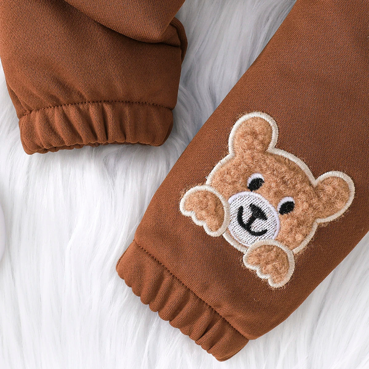 Terno para niño de 3 a 24 meses, camiseta de manga larga con estampado de oso de dibujos animados, pantalones azul marino, conjunto de ropa infantil