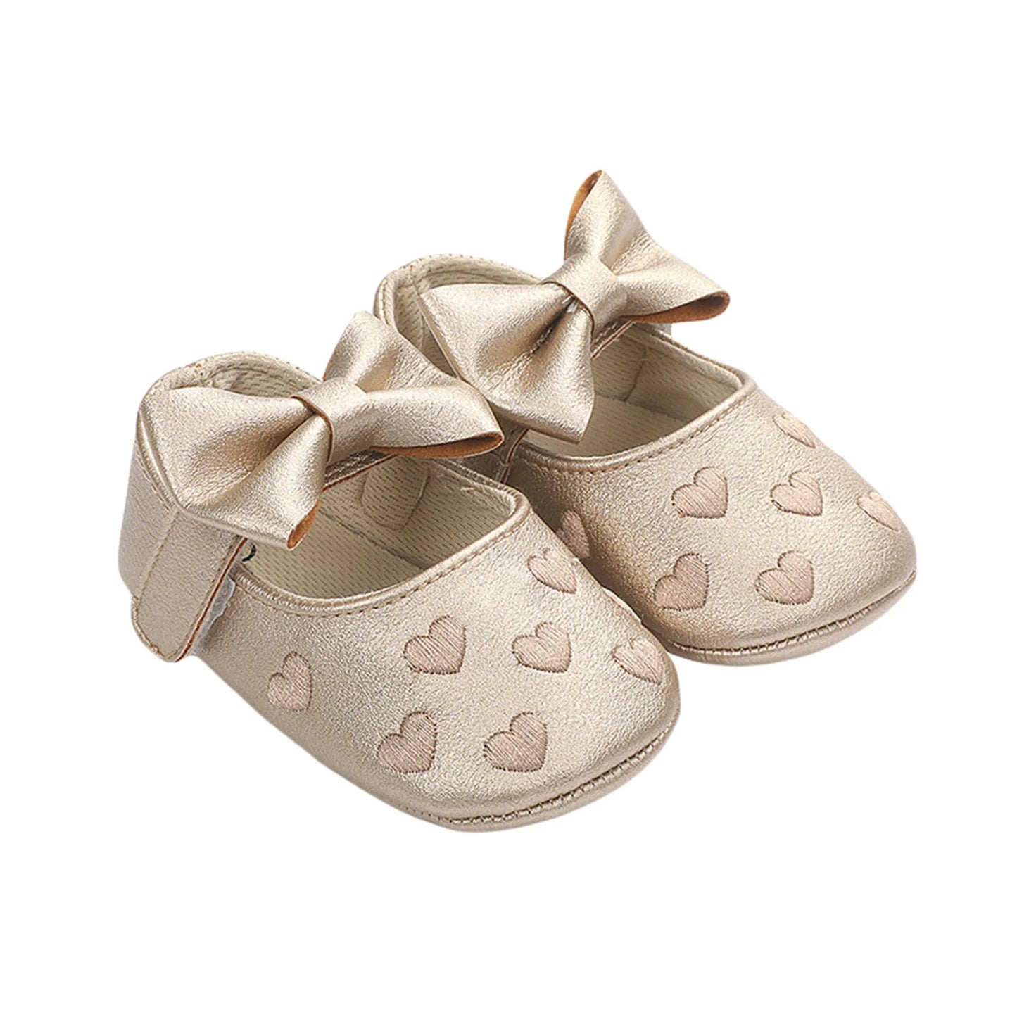 Pudcoco-zapatos planos de piel sintética para niñas, mocasines bonitos con decoración de lazo de corazón, suela suave, antideslizantes, de verano