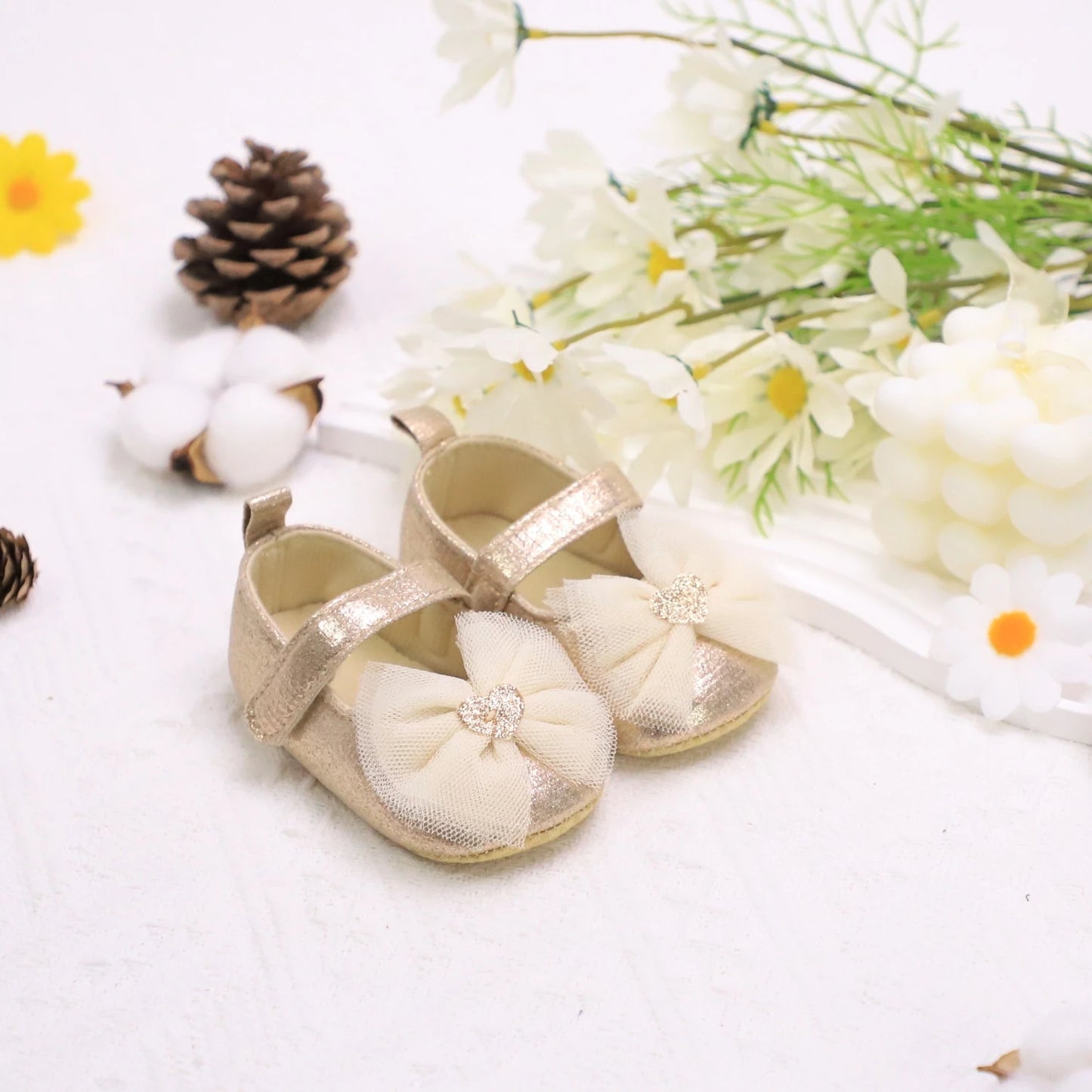 Zapatos de paso para bebé, primer par de zapatos para niños pequeños, zapatos de bebé, zapatos de moda antideslizantes transpirables para niñas, estilo de encaje de princesa