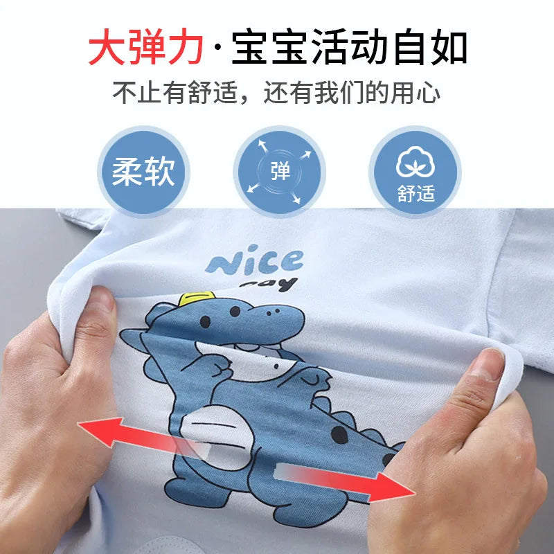 Ropa de una pieza de dibujos animados de verano para bebé, pelele de manga corta, ropa de escalada, monos para recién nacidos, mono para niño niña y niño