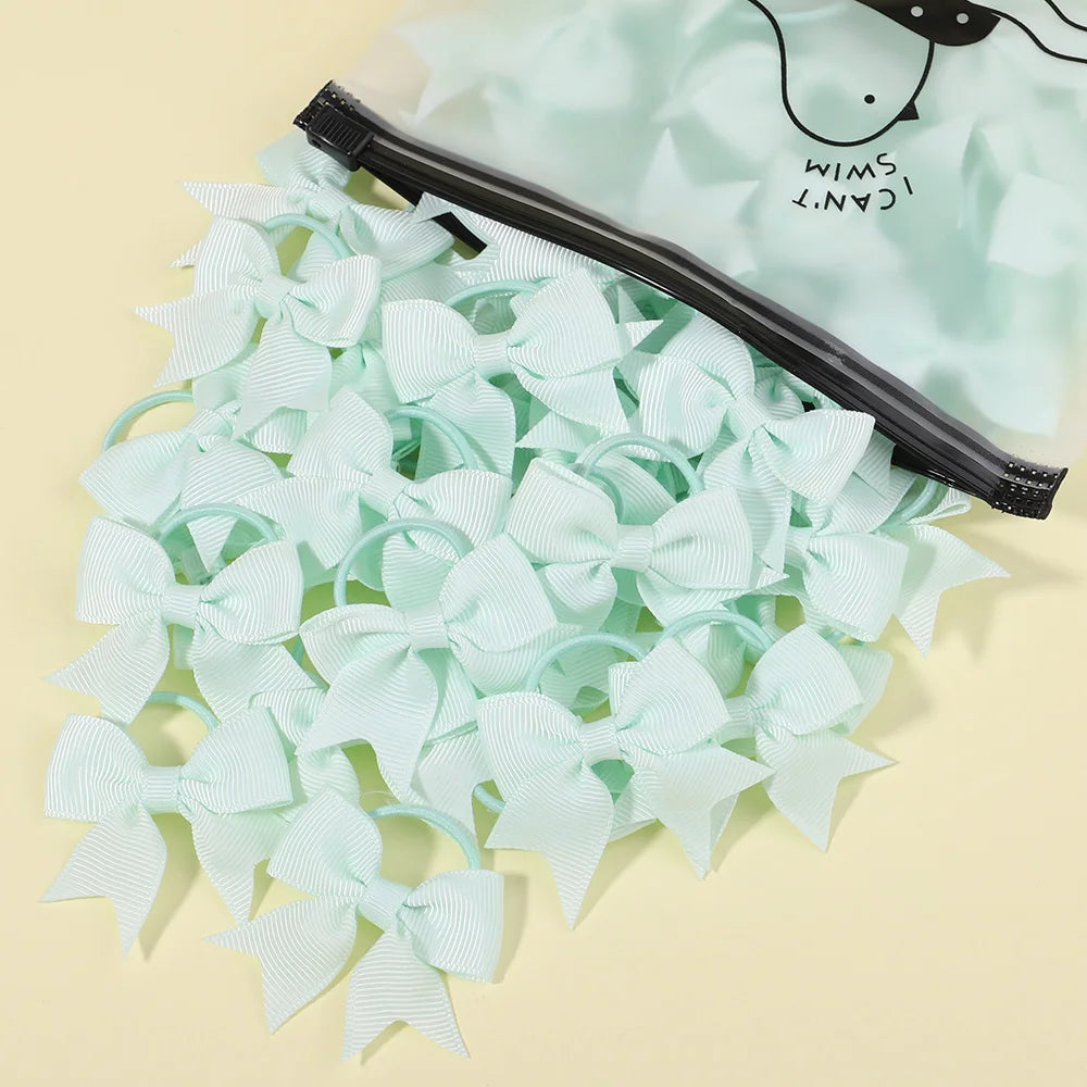 5/10/20 piezas Mini lazos sólidos bandas elásticas para el cabello niños niñas pequeña banda de goma cuerda para el cabello Cola de Caballo titular accesorios para el cabello
