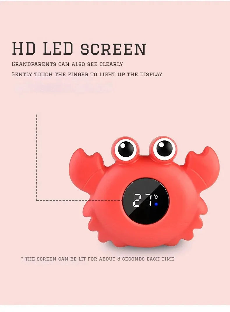 Medidor de temperatura de baño para bebé, medidor de temperatura de baño Digital flotante para agua, pantalla LED, probador de temperatura, dibujos animados de seguridad