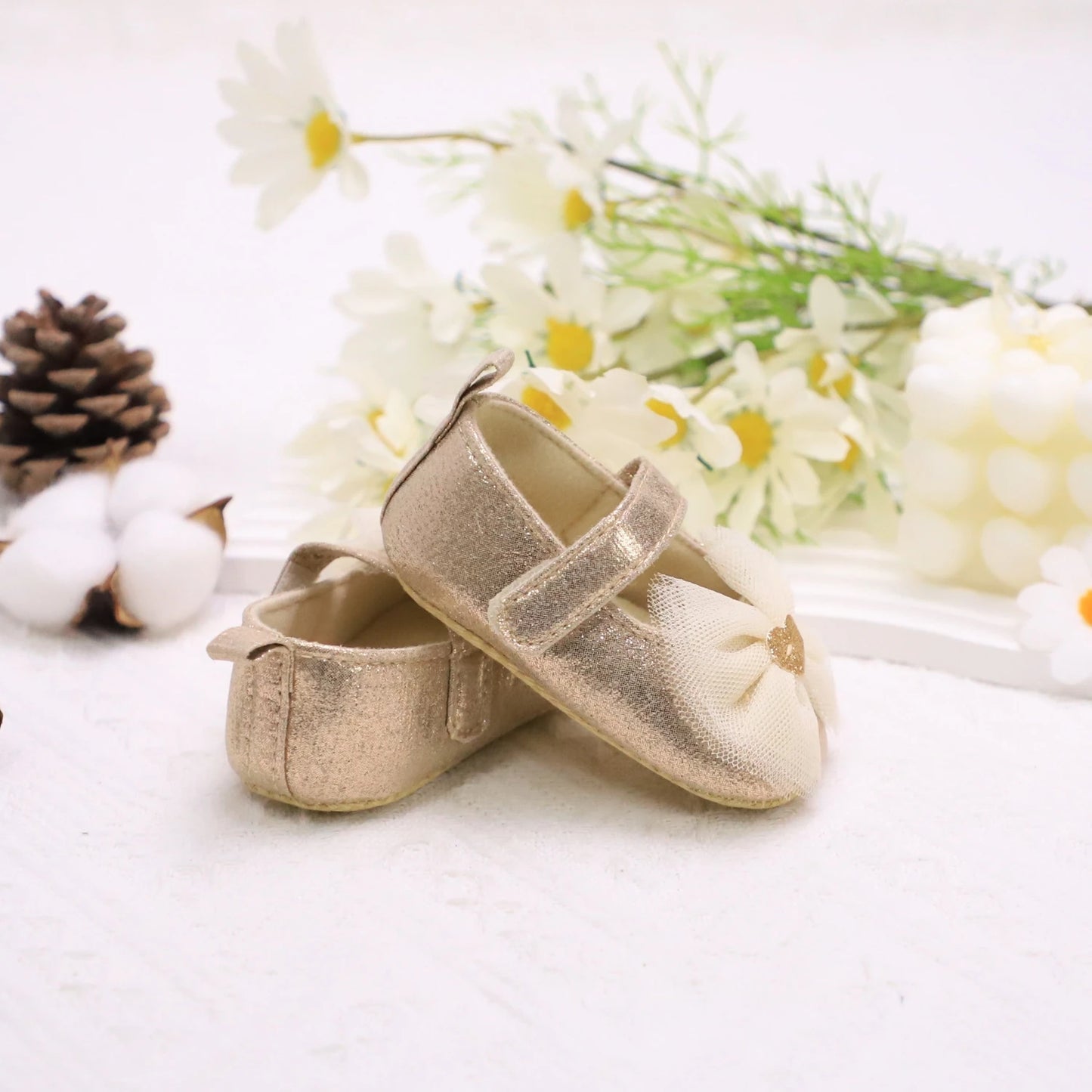 Zapatos de paso para bebé, primer par de zapatos para niños pequeños, zapatos de bebé, zapatos de moda antideslizantes transpirables para niñas, estilo de encaje de princesa