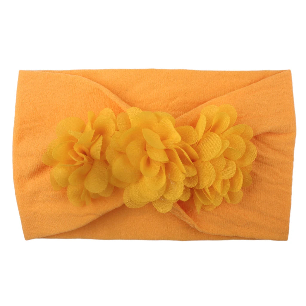 Vendaje para el cabello, diadema con lazo, turbante para niños recién nacidos, accesorios para niñas, flor Floral, elástico liso suave
