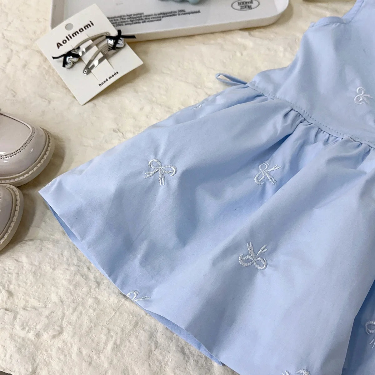 Nuevo vestido sencillo sin mangas para niña, novedad de verano 2021, vestido con estampado de lazo y camisa para niña