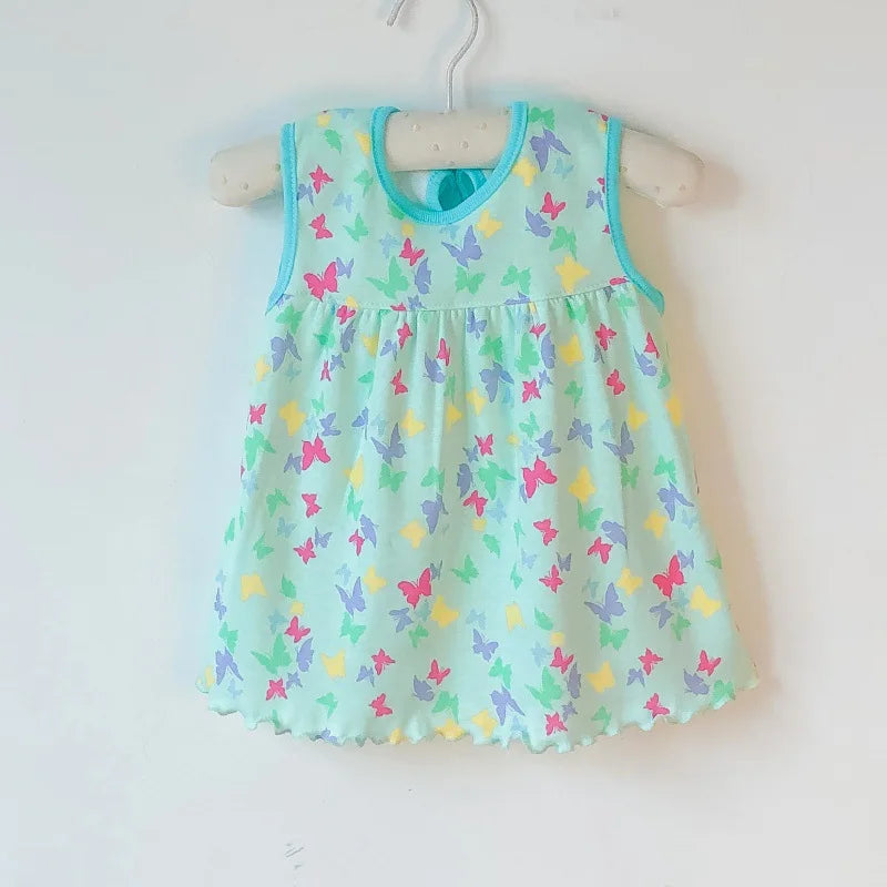 Vestido de algodón para bebé, ropa infantil de moda, estilo floral, Princesa, novedad de verano